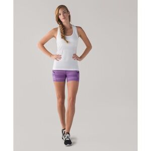 Lululemon Align Shorts Purple Multi Stripe Athletic Workout Gym Size 6